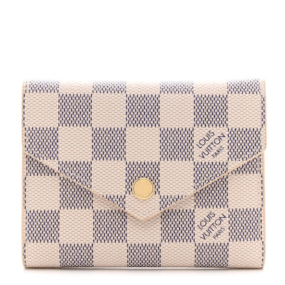 Louis Vuitton LOUIS VUITTON Damier Azur Victorine Wallet Rose Ballerine 1 of 6