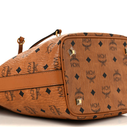 MCM Visetos Small Aren Drawstring Bag Cognac 7 of 8