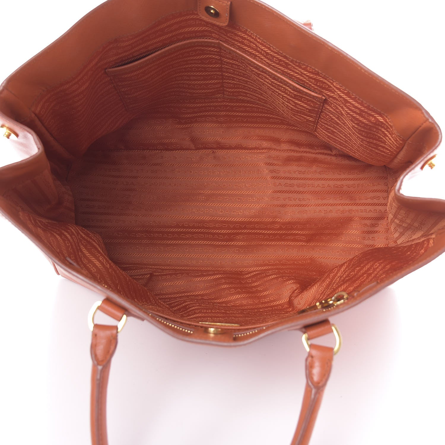 Prada Saffiano Lux Extra Large Tote Papaya 5 of 17