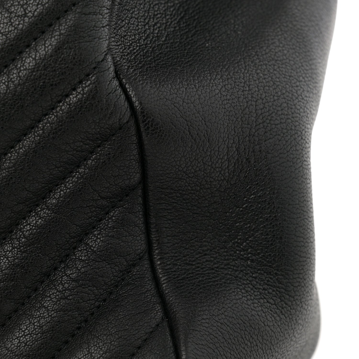 Saint Laurent Sheepskin Matelasse Chevron Monogram Large College Satchel Black 12 of 13