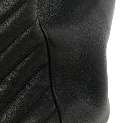 Saint Laurent Sheepskin Matelasse Chevron Monogram Large College Satchel Black 12 of 13