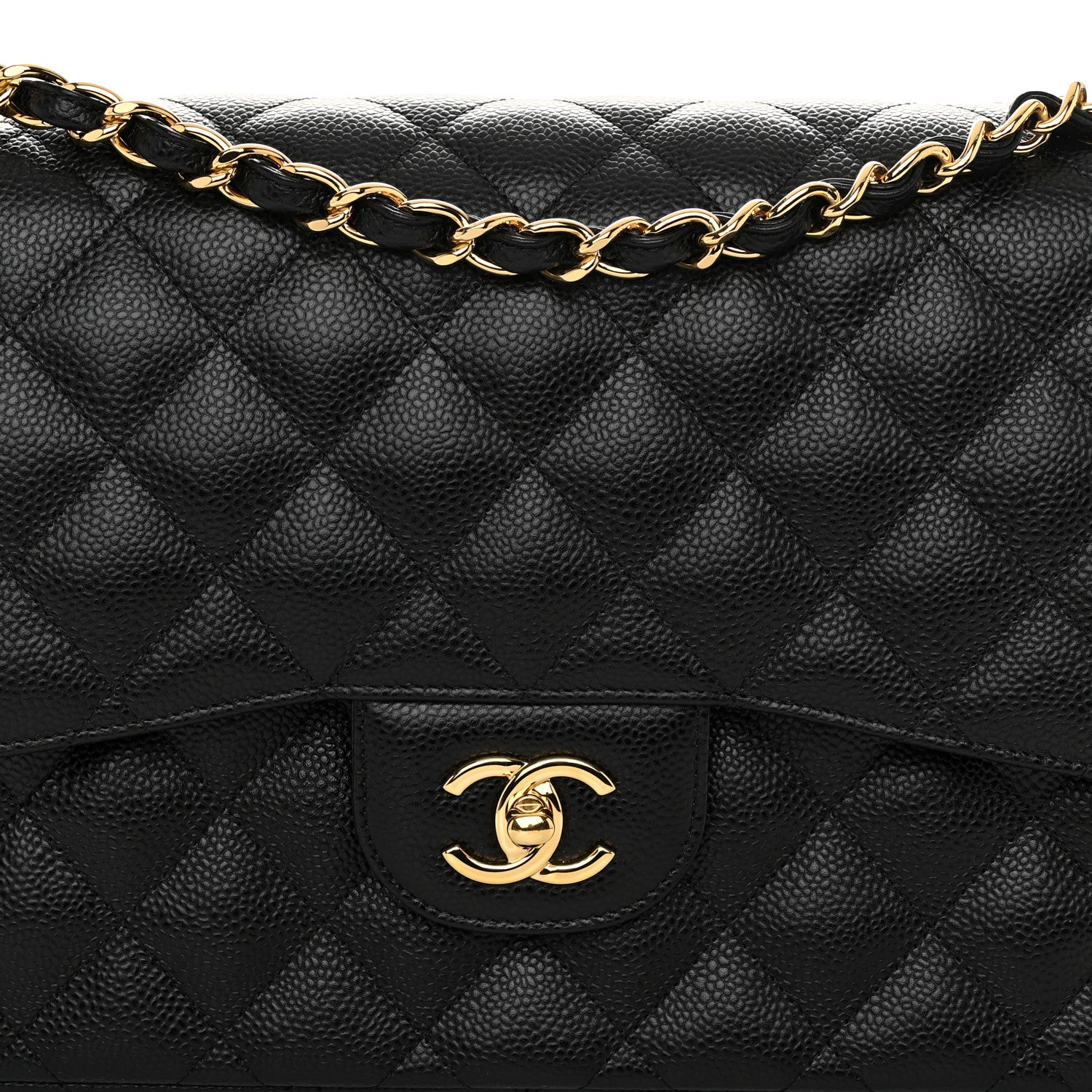 Chanel Caviar Quilted Jumbo Double Flap Black 8 of 12