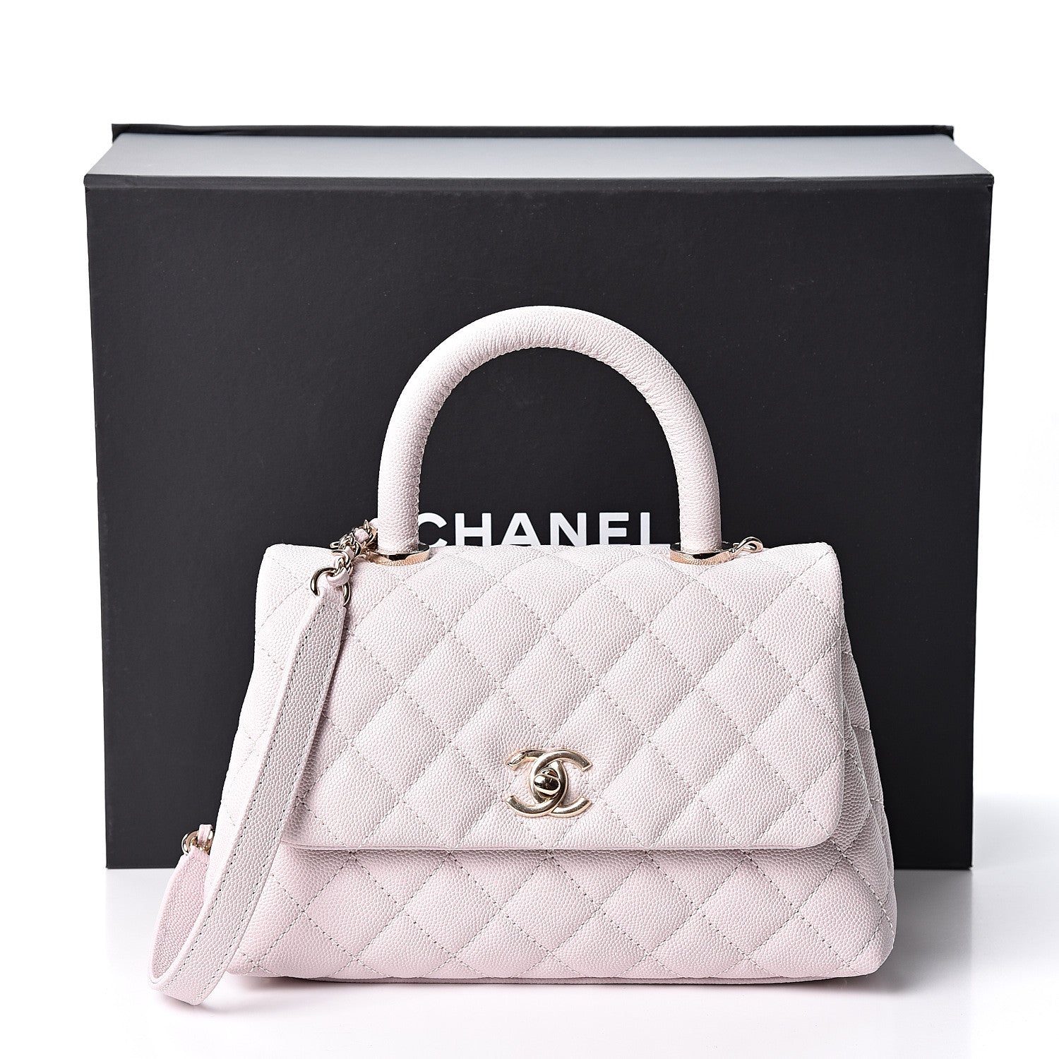 Chanel Caviar Quilted Mini Coco Handle Flap Lilas Lilac 10 of 10