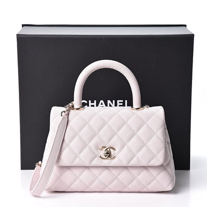 Chanel Caviar Quilted Mini Coco Handle Flap Lilas Lilac 10 of 10