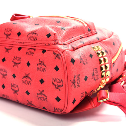 MCM Visetos Side Stud Small Stark Backpack Corail 7 of 7