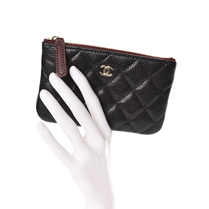 Chanel Caviar Quilted Small Cosmetic Case Black 2 of 7