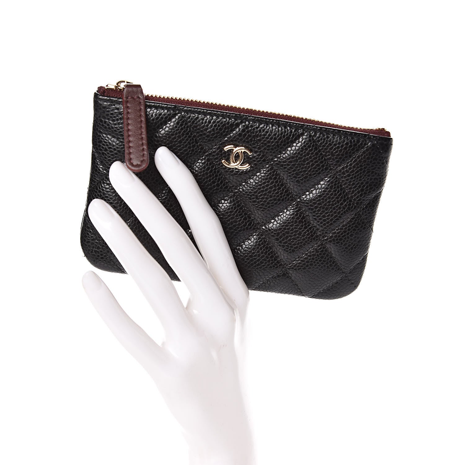 Chanel Caviar Quilted Small Cosmetic Case Black 2 of 7
