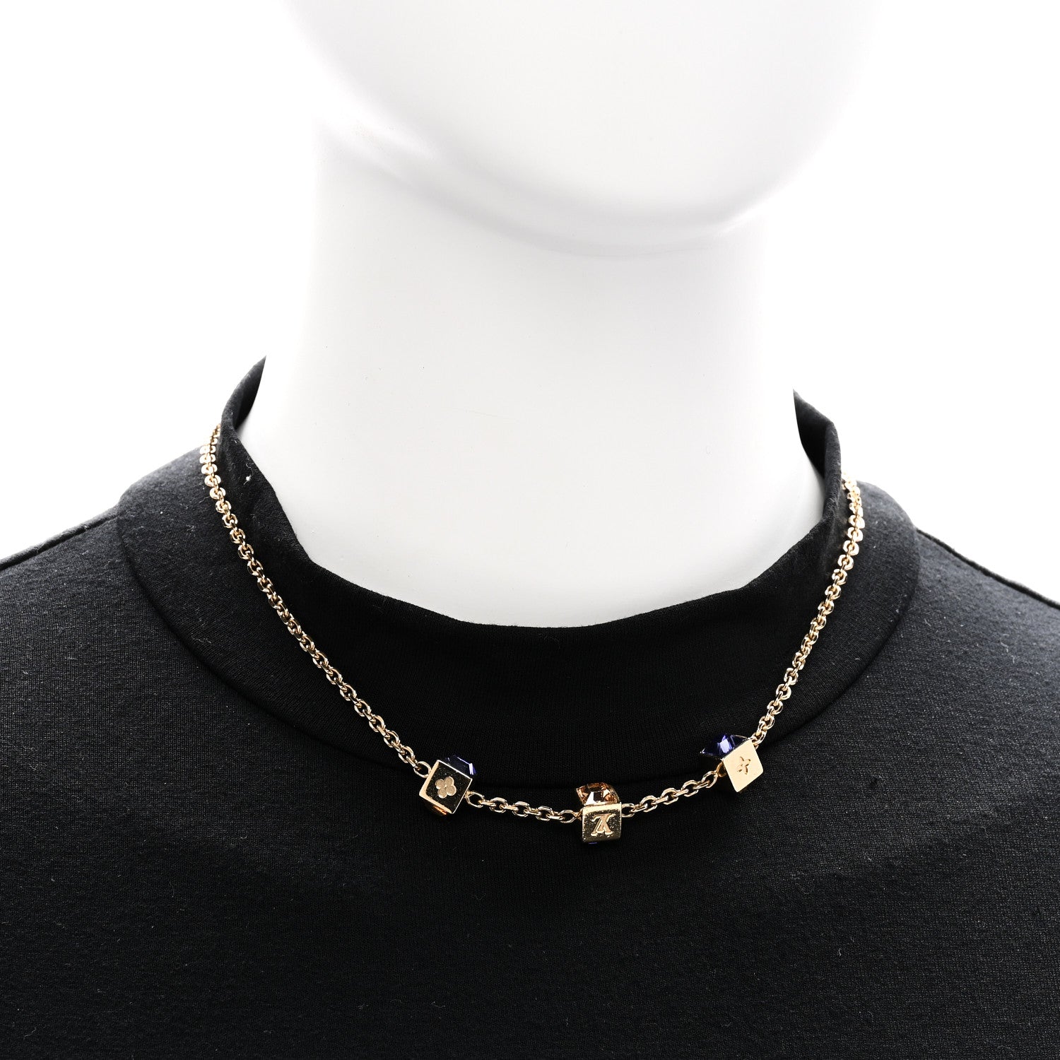 Louis Vuitton Swarovski Gamble Short Necklace Azur 2 of 6