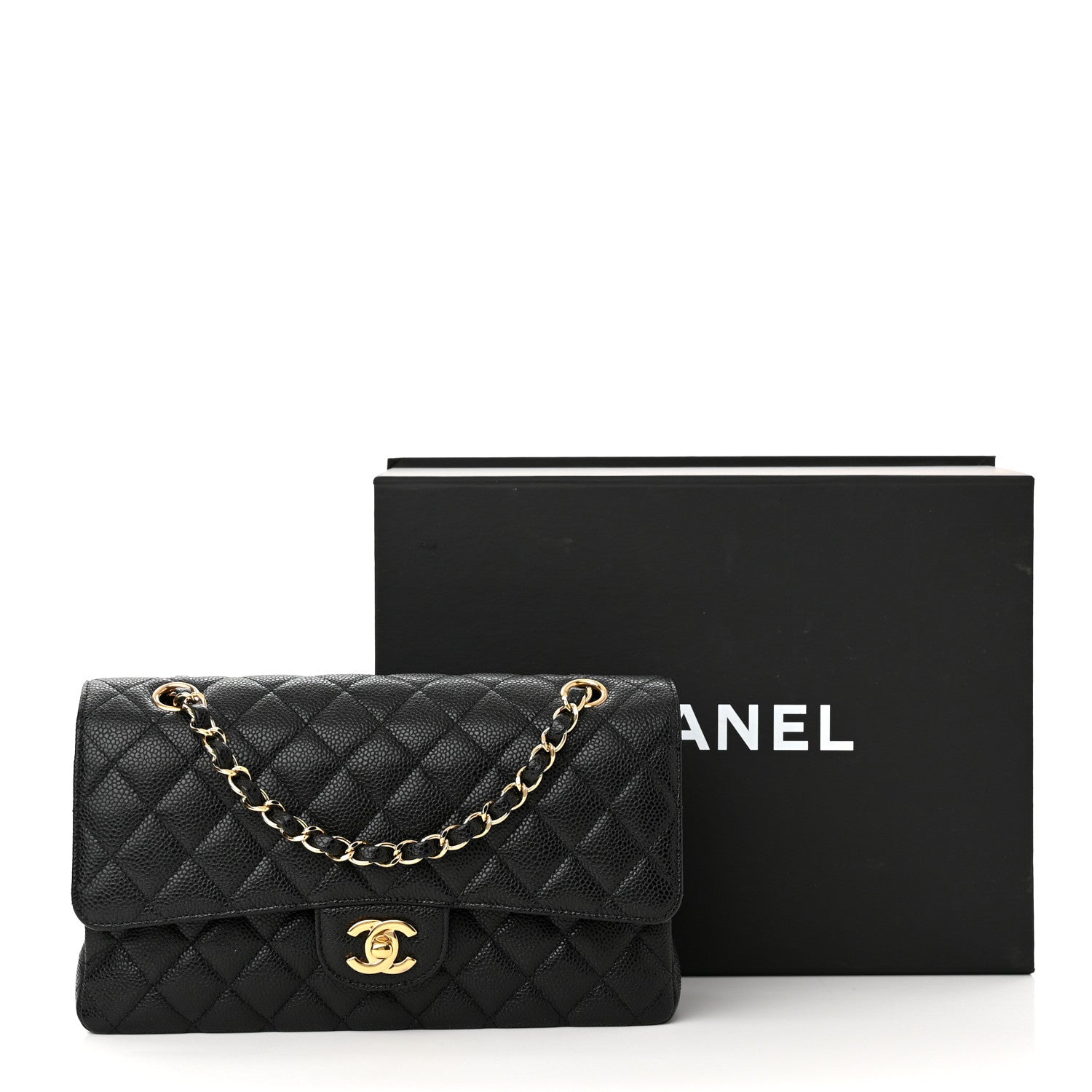 Chanel Caviar Quilted Medium Double Flap Black 14 of 14