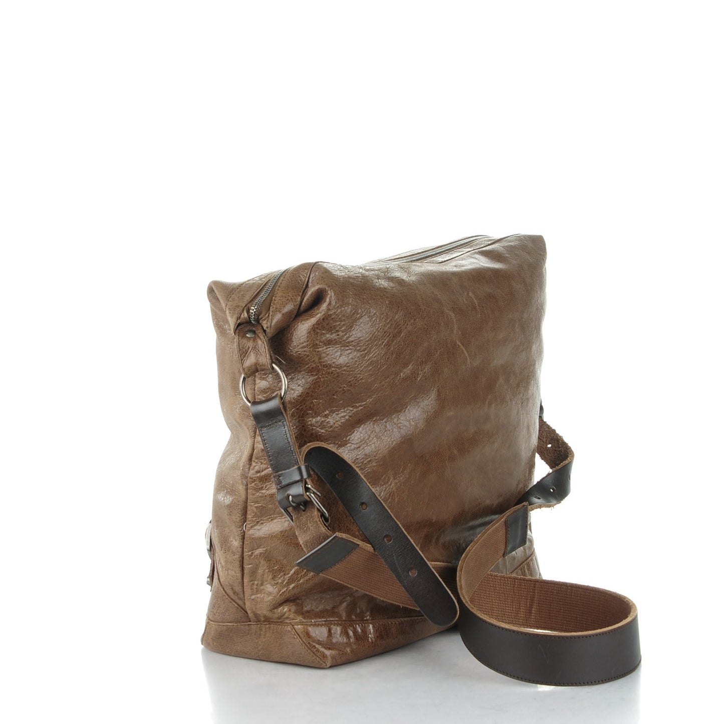 Chevre Mens Day Messenger Olive Brown