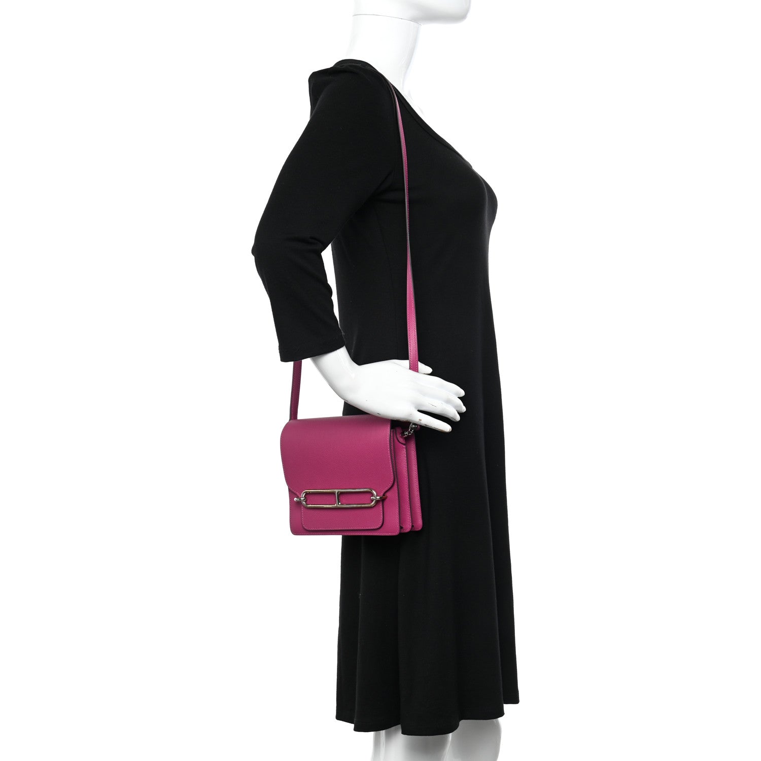 Hermes Evercolor Mini Sac Roulis Rose Pourpre 2 of 10