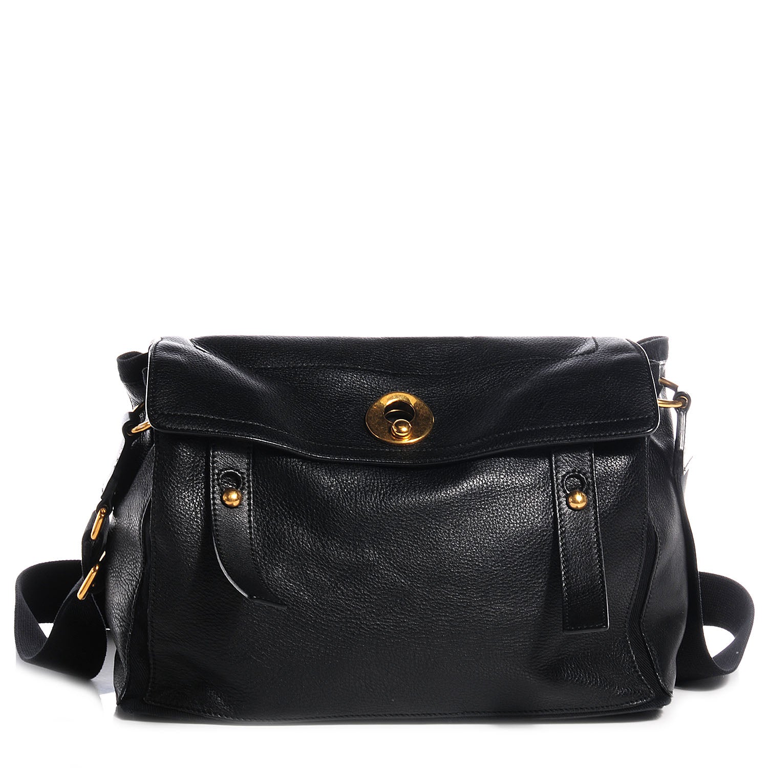 Saint Laurent Leather Muse Two Messenger Black 1 of 9