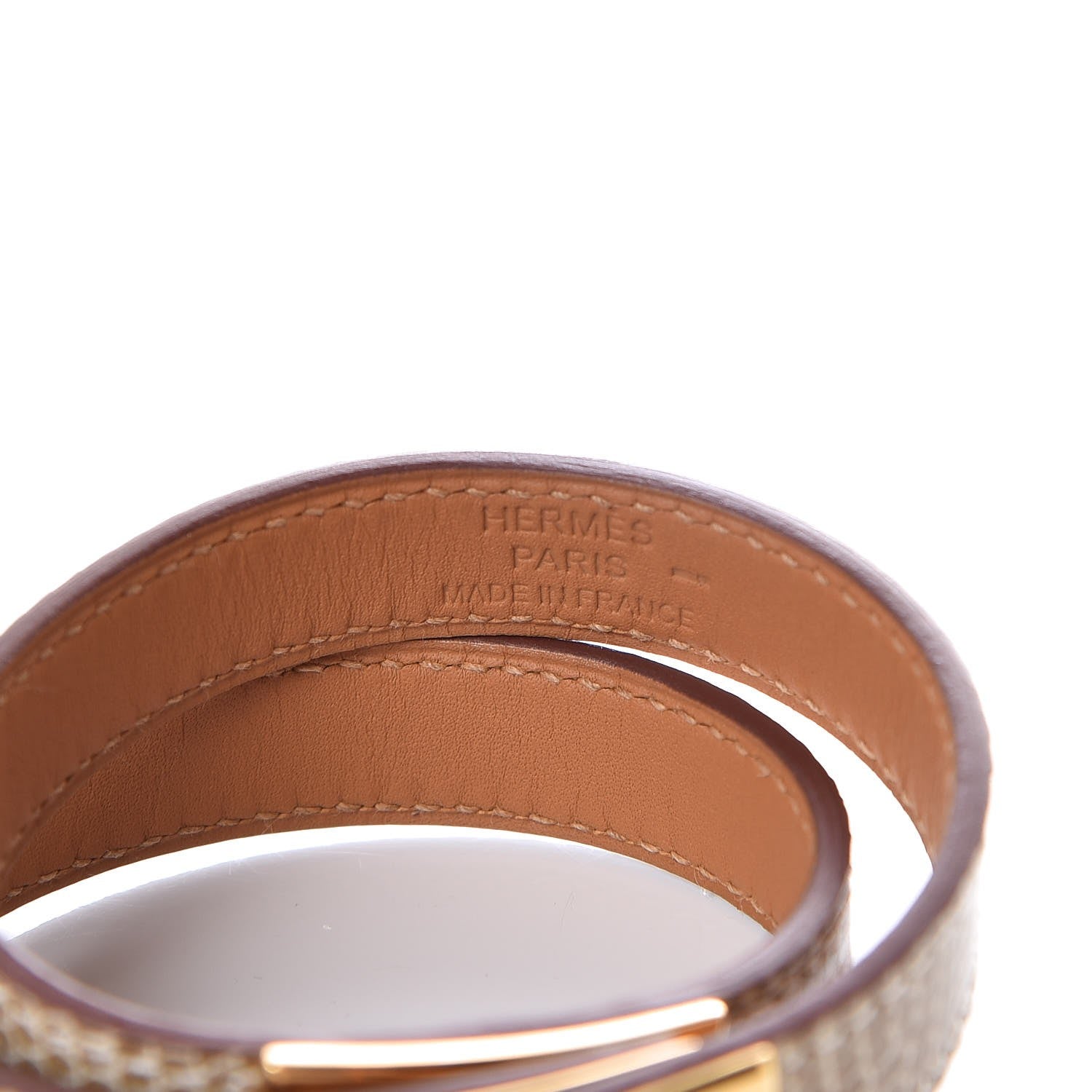 Hermes Lizard Kelly Double Tour Bracelet S Ficelle 4 of 6