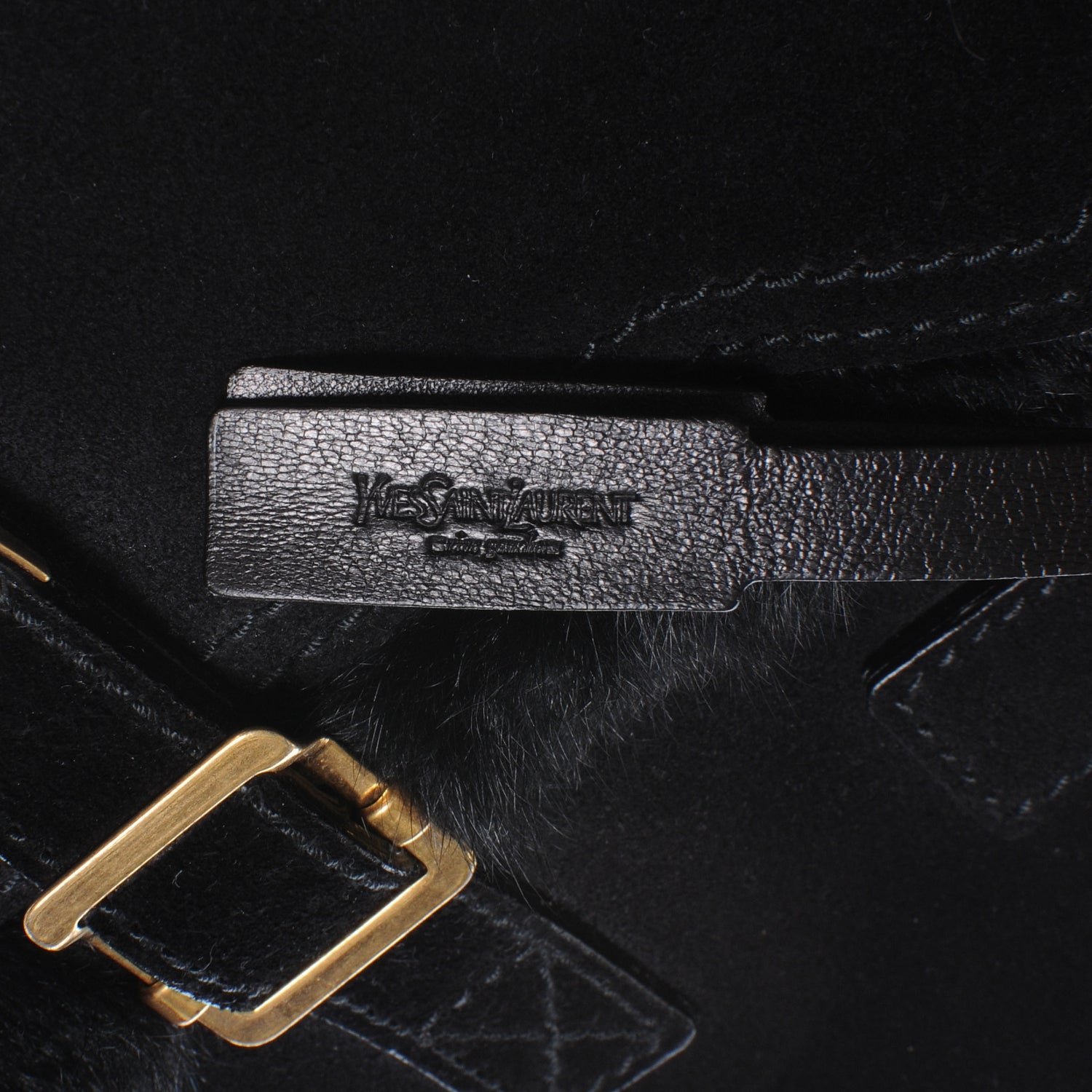 Saint Laurent Suede Mink Medium Downtown Tote Black 7 of 7