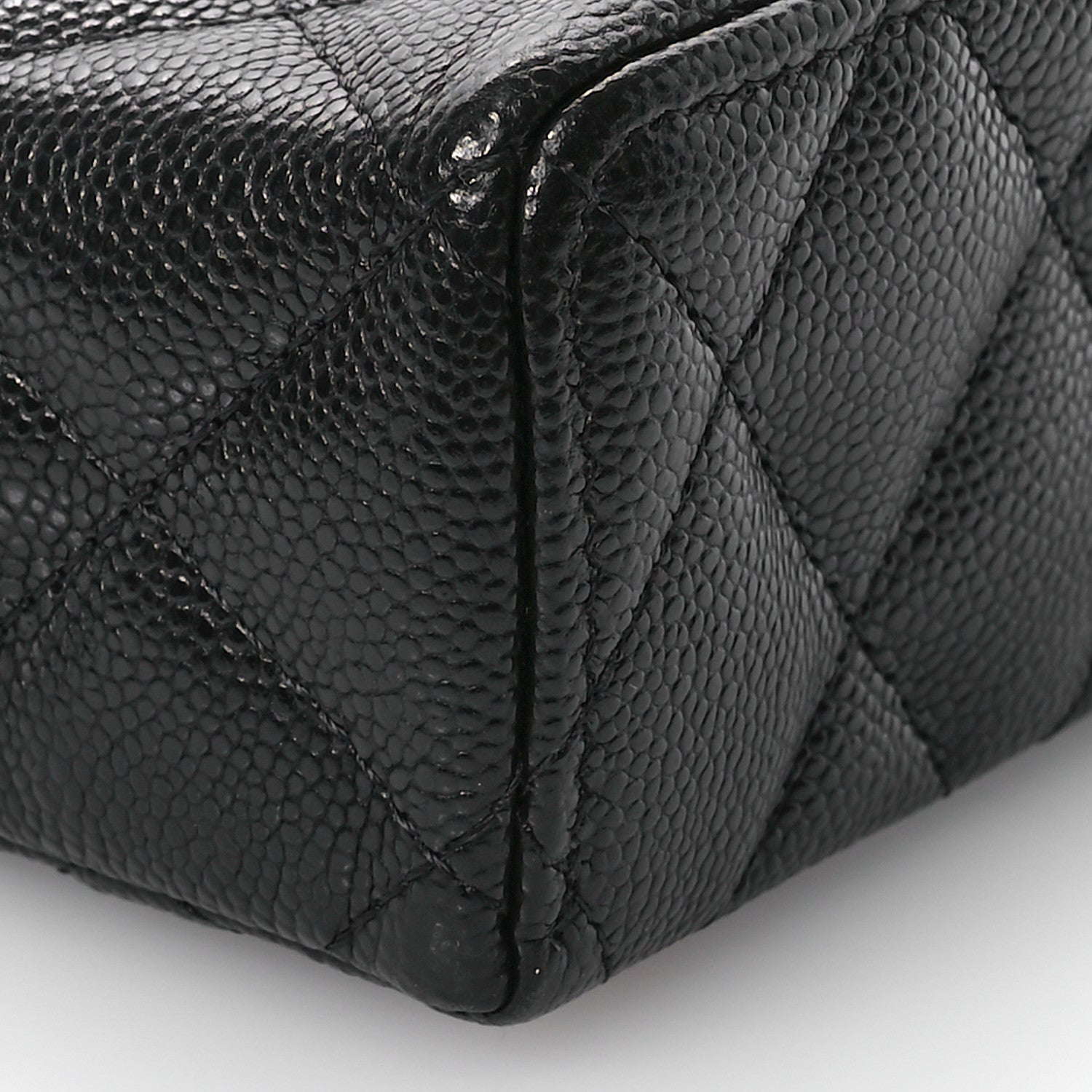 Chanel Caviar Quilted Top Handle Slim Vanity With Chain Black 9 of 11