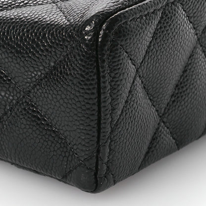 Chanel Caviar Quilted Top Handle Slim Vanity With Chain Black 9 of 11