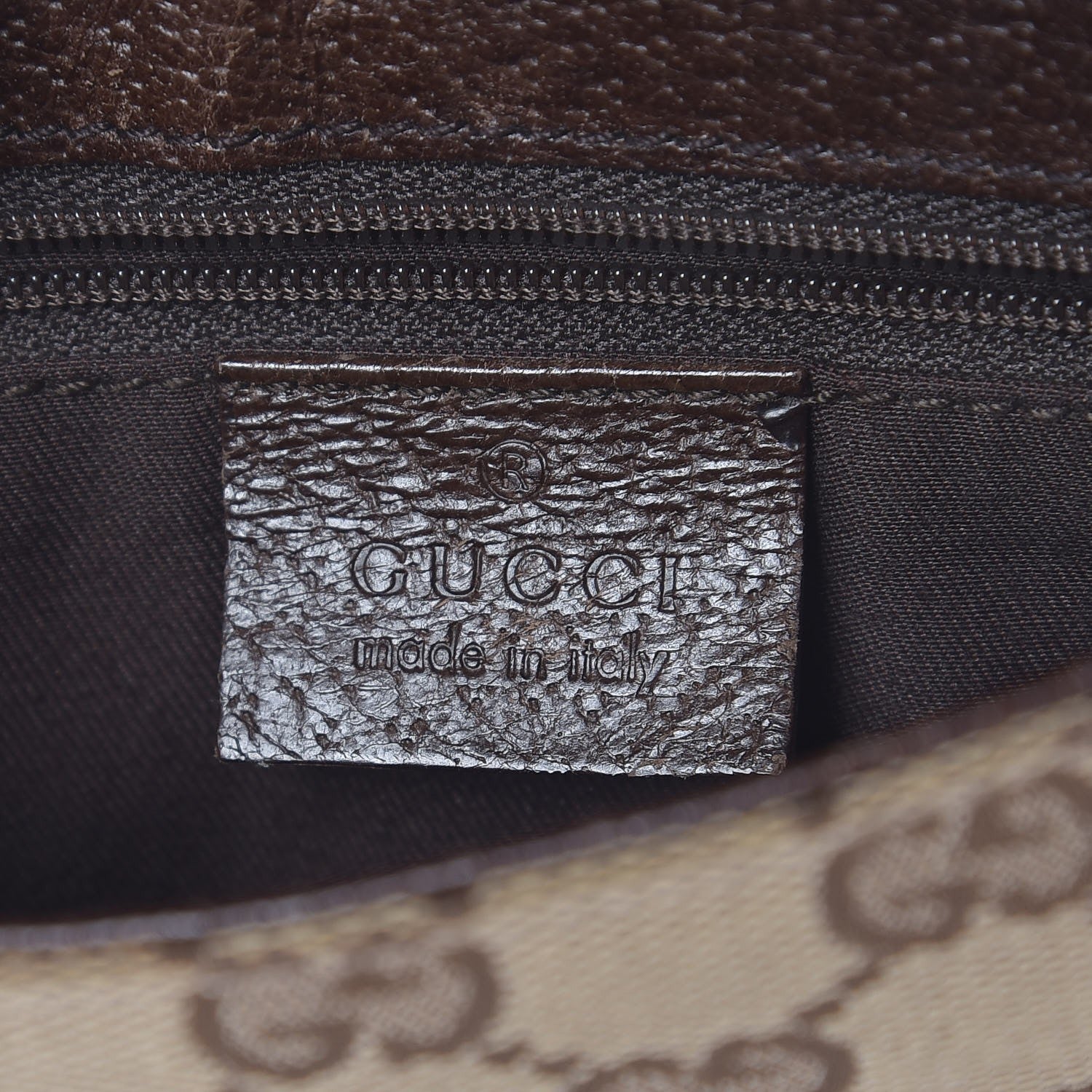 Gucci Monogram Waist Pouch Bag Dark Brown 6 of 7
