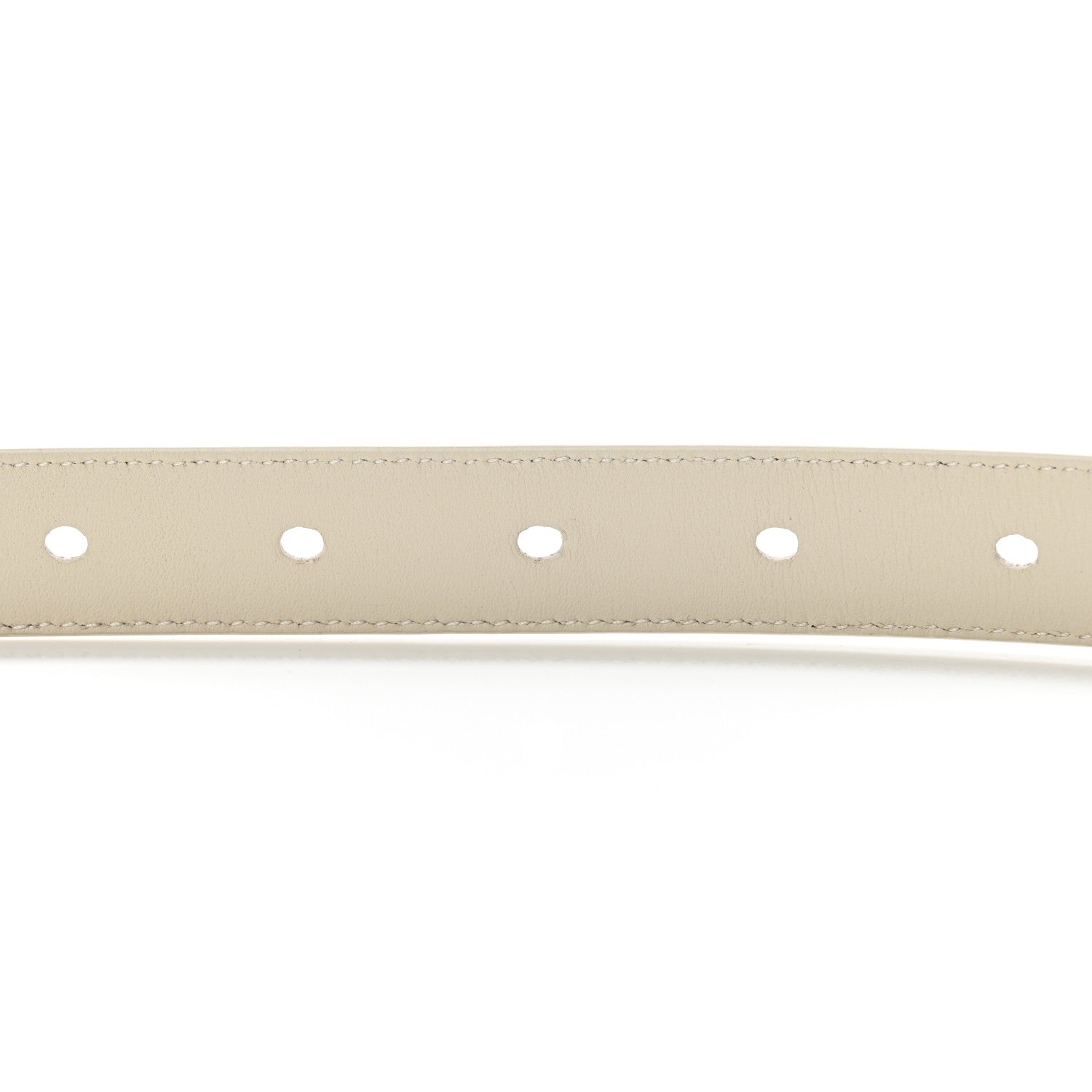 Saint Laurent Smooth Calfskin Monogram Square Buckle Belt 70 28 White 6 of 6