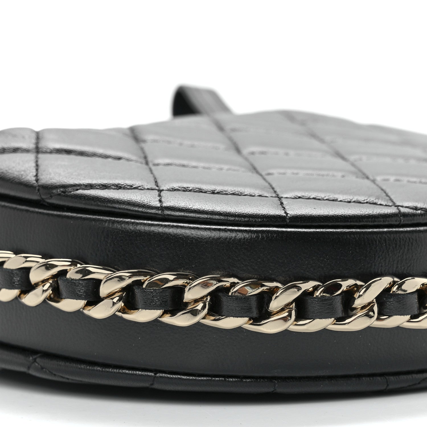 Chanel Lambskin Quilted Chain Around Pouch Black 10 of 11