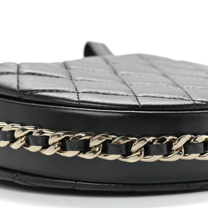 Chanel Lambskin Quilted Chain Around Pouch Black 10 of 11