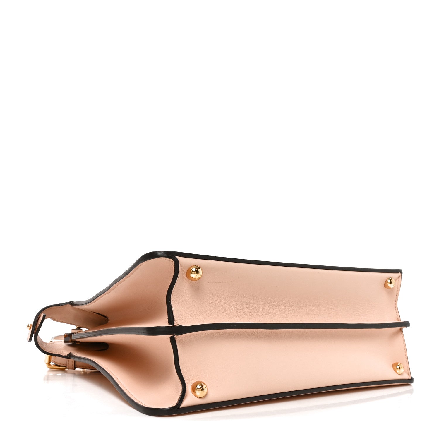 Fendi Vitello Seta Shiny Nappa Plexiglass Medium Peekaboo I SEE U Satchel Light Rose 4 of 9