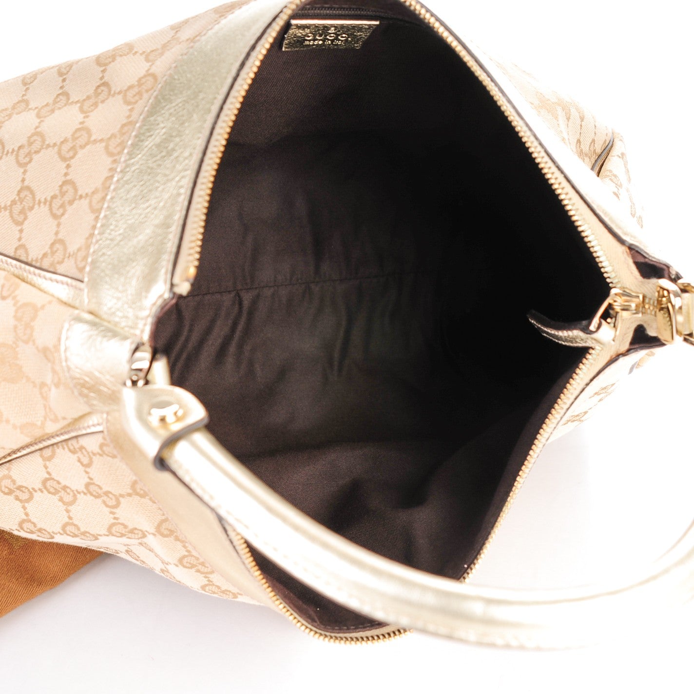 Gucci Monogram Large D Gold Hobo Gold 5 of 7