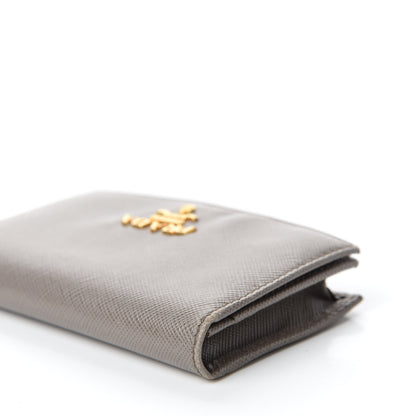 Prada Saffiano Metal Card Holder Argilla 9 of 12
