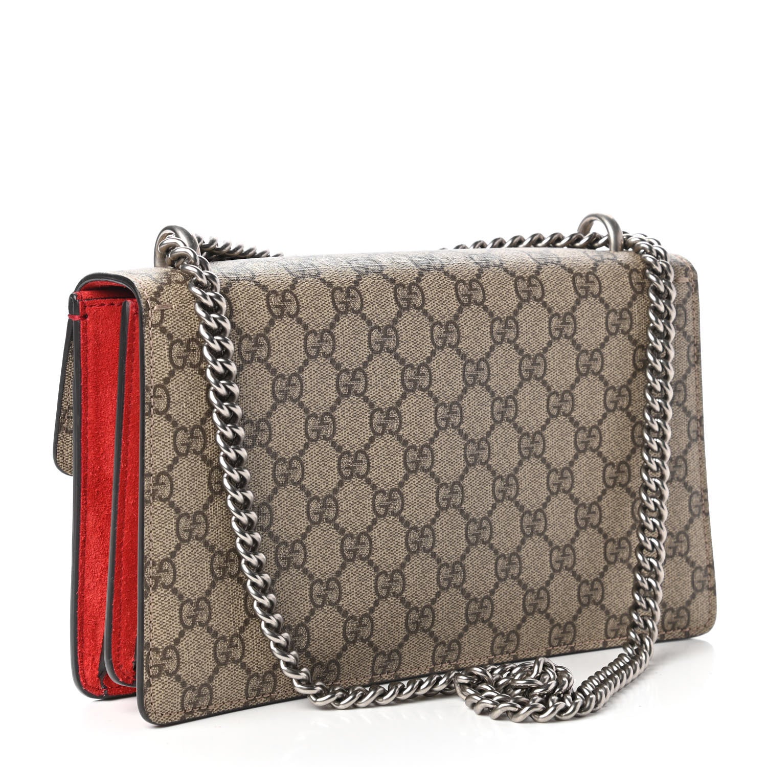 Gucci GG Supreme Monogram Small Dionysus Shoulder Bag Red 3 of 10