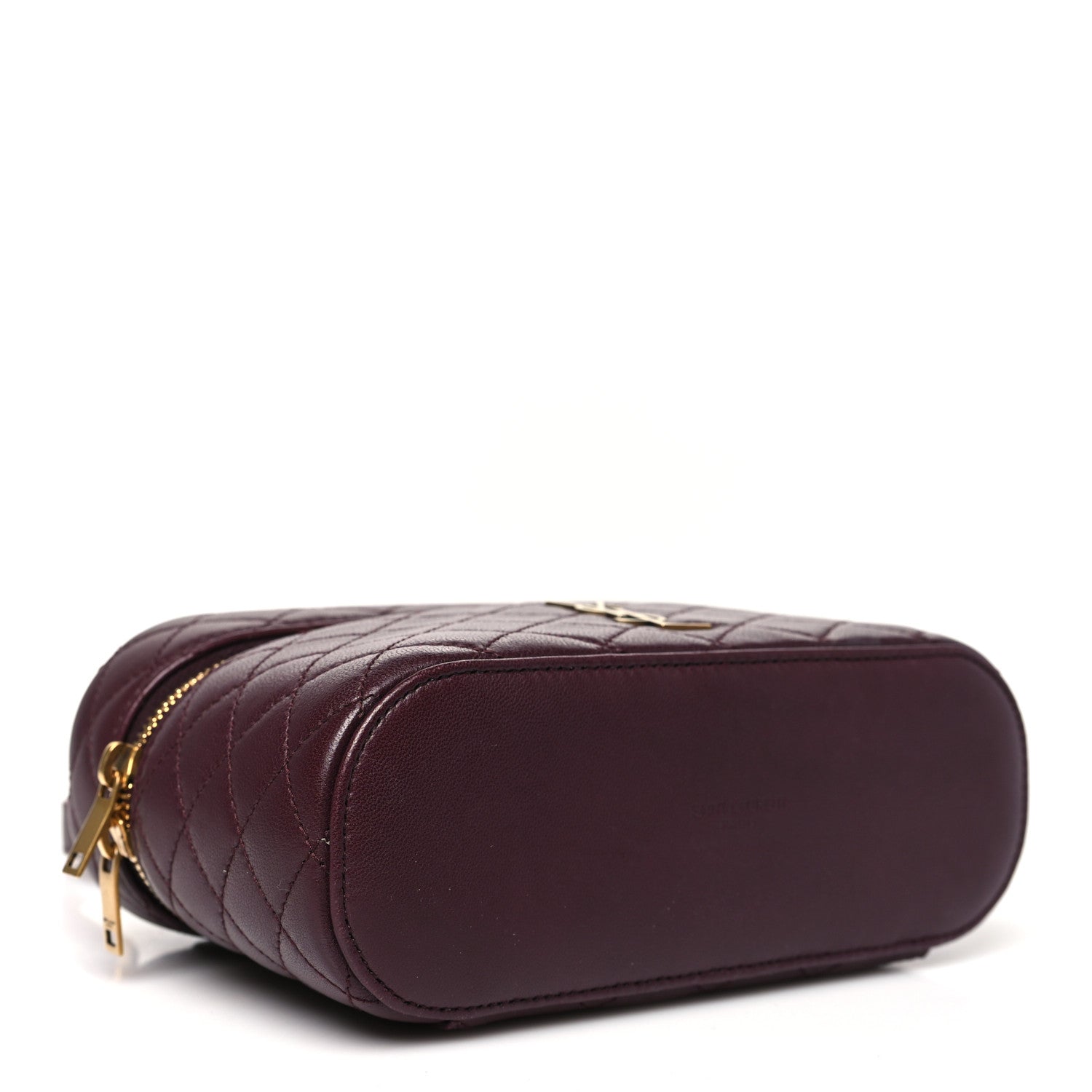 Saint Laurent Lambskin Quilted Mini Gaby Vanity Case Rouge Cabernet 4 of 10
