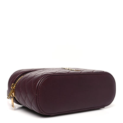 Saint Laurent Lambskin Quilted Mini Gaby Vanity Case Rouge Cabernet 4 of 10