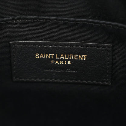 Saint Laurent Calfskin Matelasse Monogram Lou Camera Bag Dark Beige 6 of 15