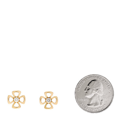 Bulgari 18K Yellow Gold Diamond Fiorever Earrings 2 of 5