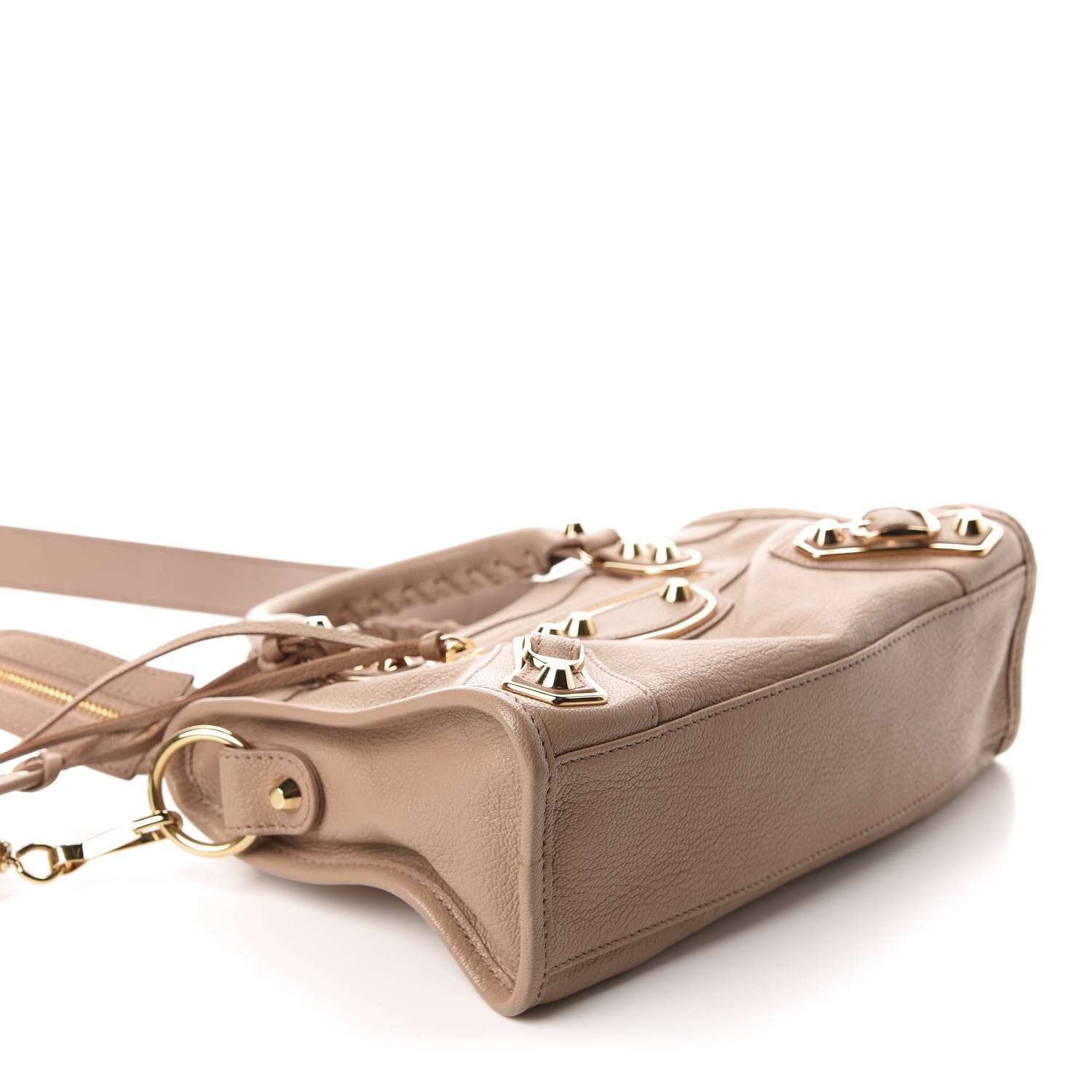 Balenciaga Chevre Gold Metallic Edge Hardware Mini City Rose Des Sables 3 of 9