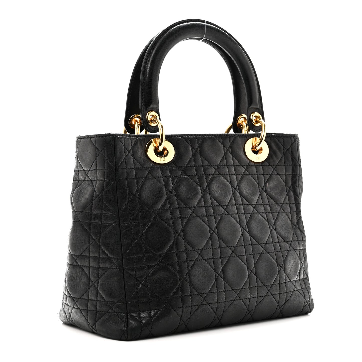 Lambskin Cannage Medium Lady Dior Black