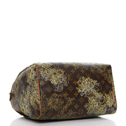 Louis Vuitton Monogram Dentelle Speedy 30 Gold 4 of 14