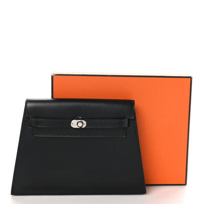 Hermes Box Kelly Crutch Clutch Black 8 of 8