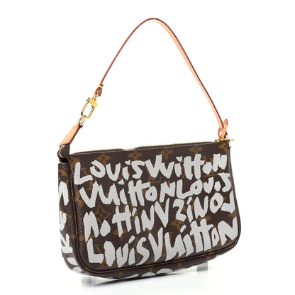 Louis Vuitton Monogram Graffiti Pochette Accessories Silver 3 of 9