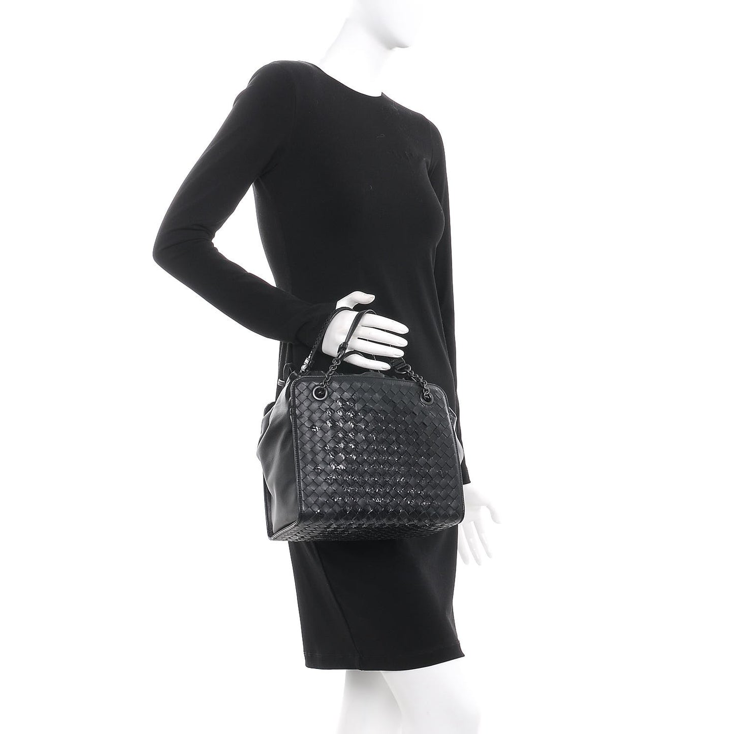 Nappa Ayers Intrecciato Small Tote Nero Black