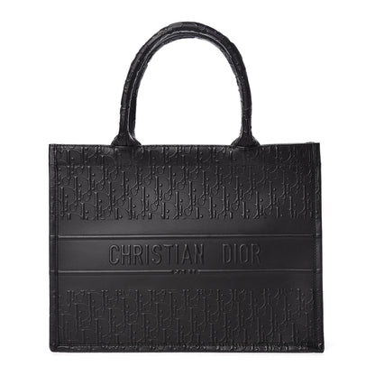 Christian Dior Oblique Calfskin Embossed Medium Book Tote Black 1 of 10