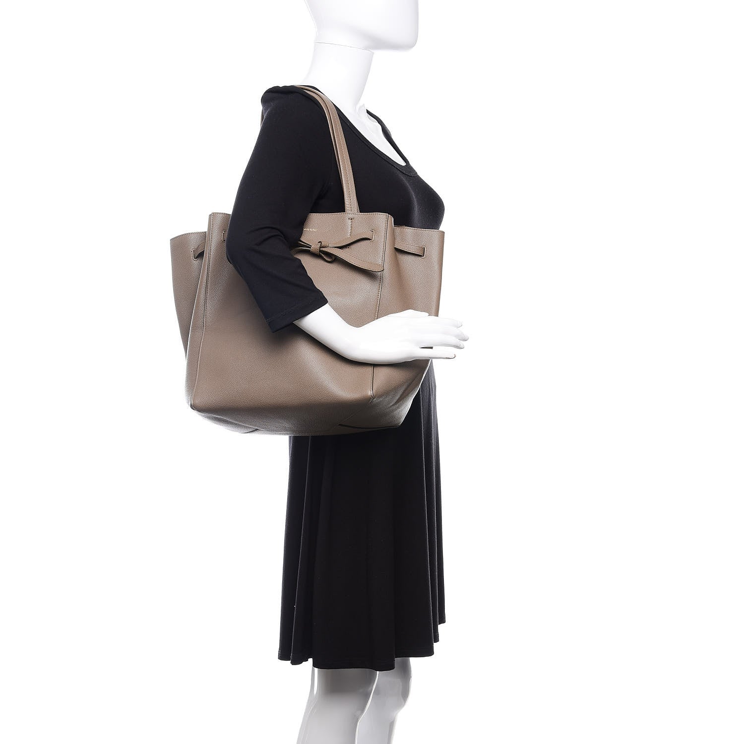 Celine Soft Grained Calfskin Small Belt Cabas Phantom Taupe 2 of 11