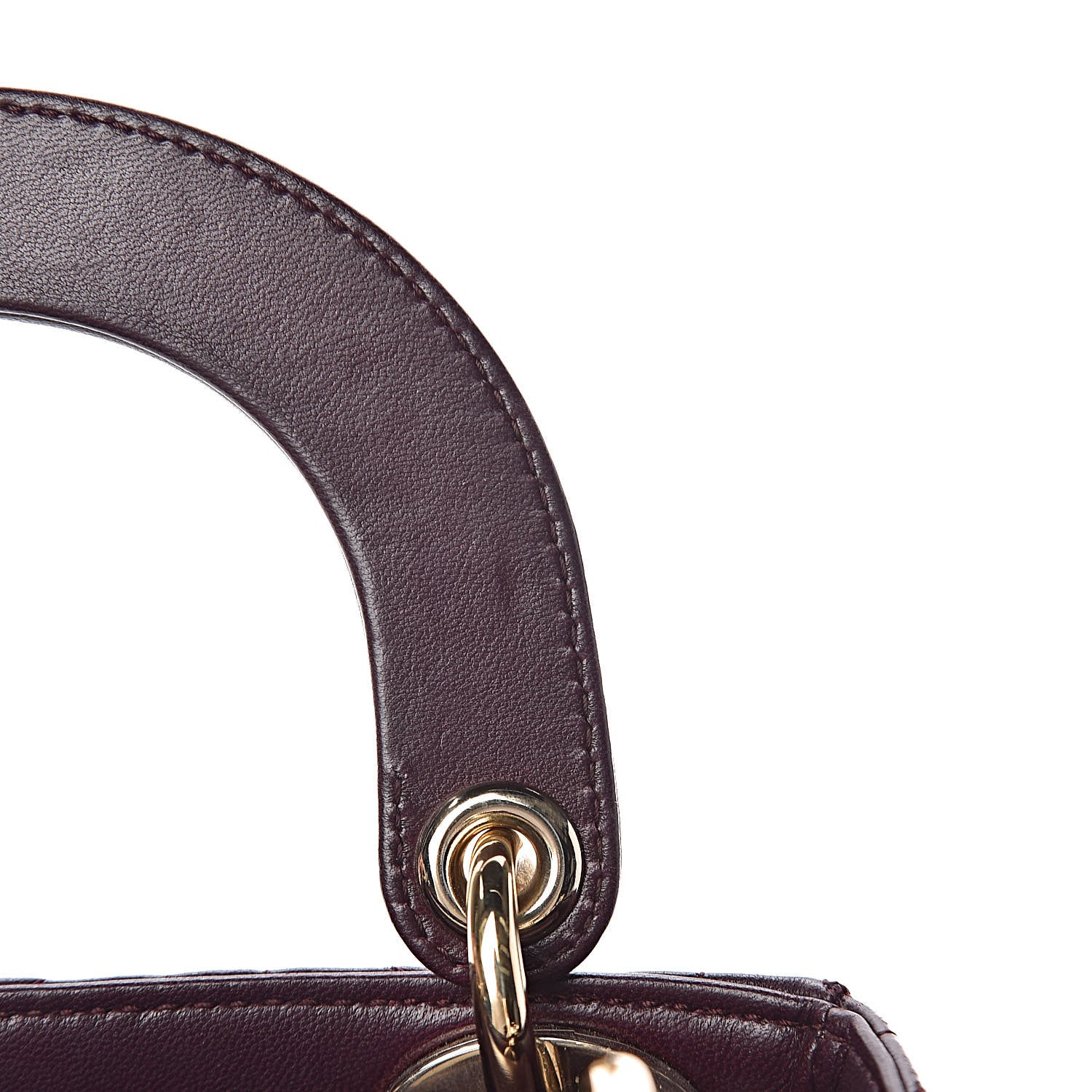 Christian Dior Lambskin Cannage Mini Lady Dior Plum 10 of 14
