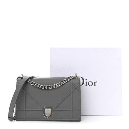Christian Dior Grained Calfskin Medium Diorama Flap Bag Gris 12 of 12