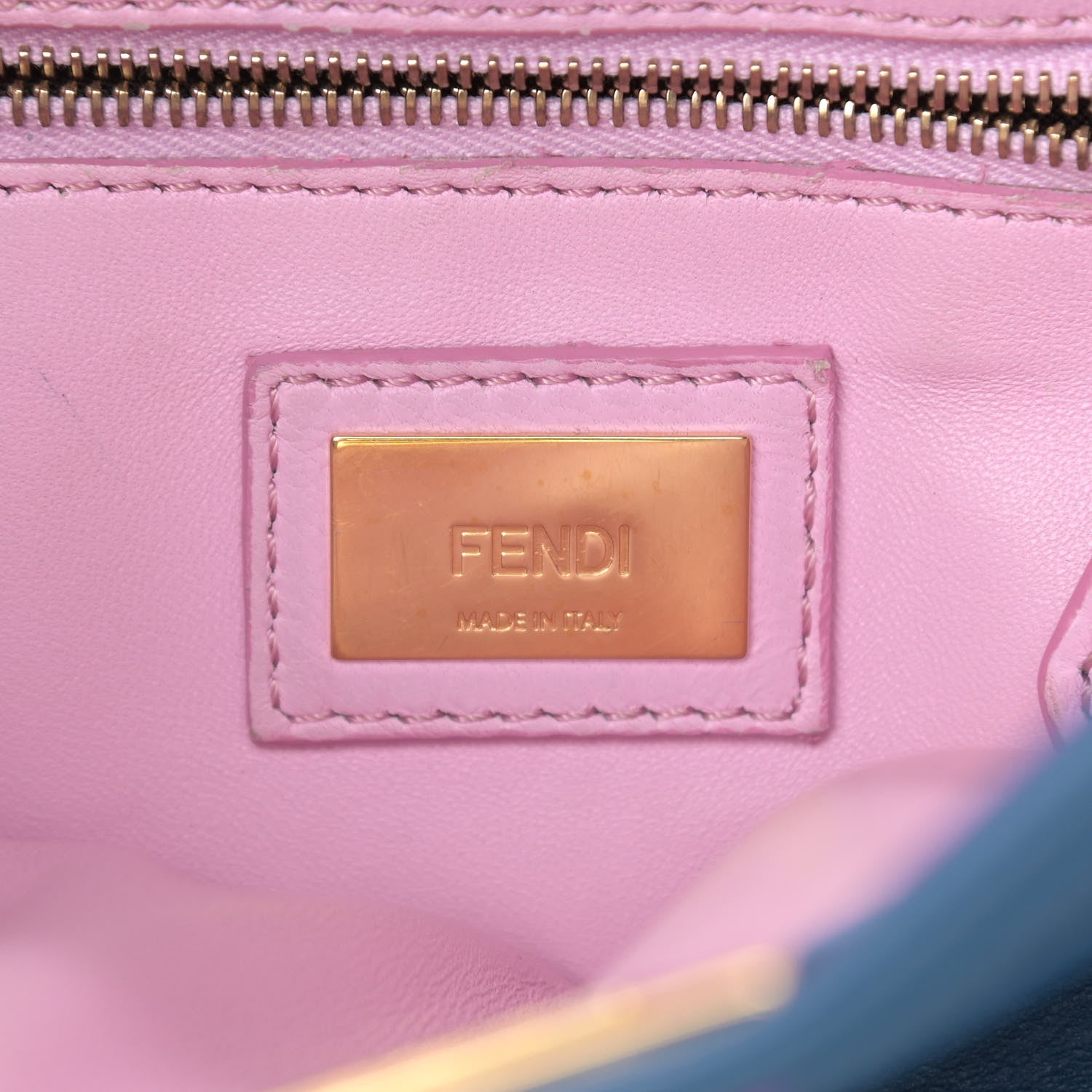 Fendi Nappa Colorblock Mini Peekaboo Iconic Satchel Iris Magenta Bubblegum 7 of 12