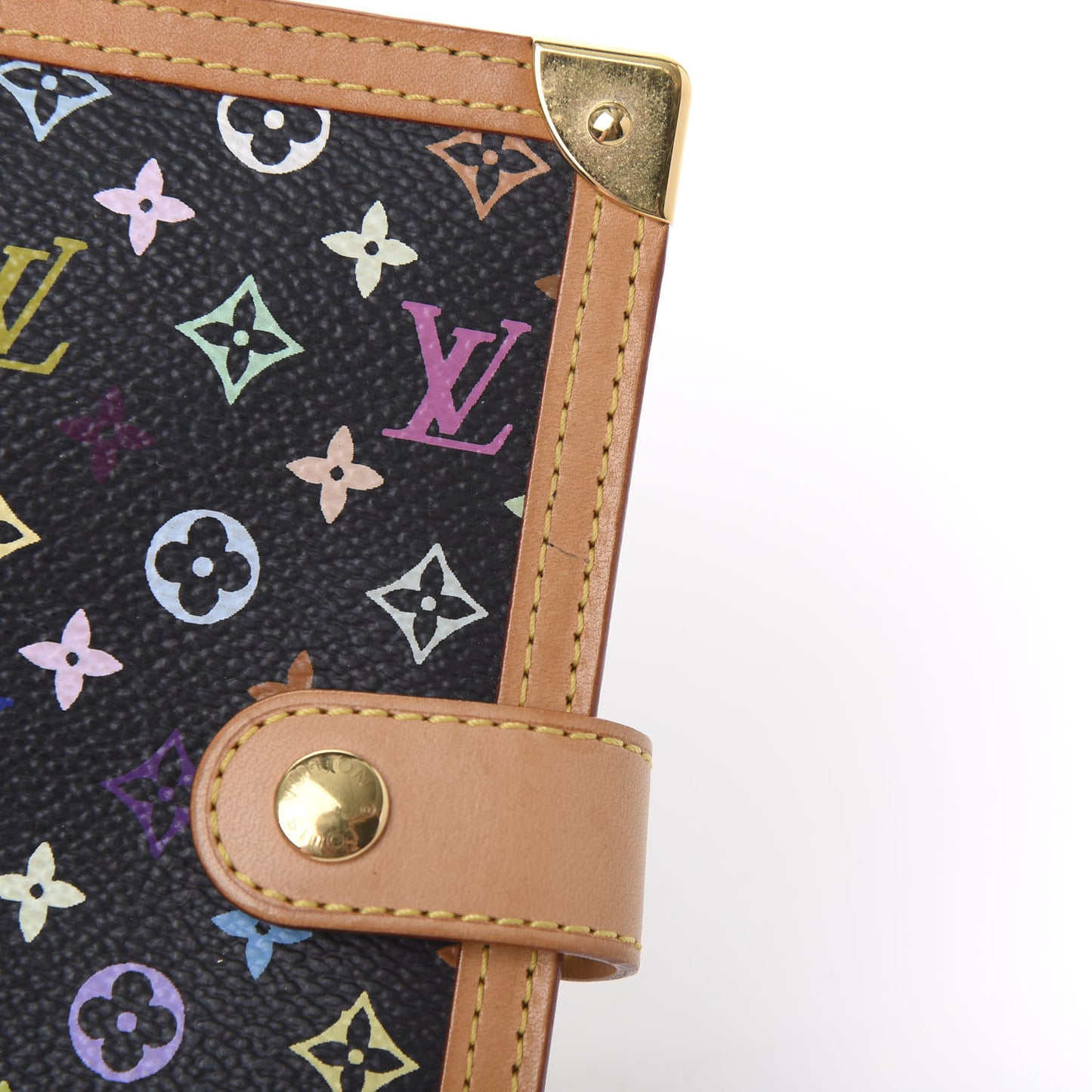 Monogram Multicolor Small Ring Agenda Cover Black