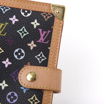 Louis Vuitton Monogram Multicolor Small Ring Agenda Cover Black 10 of 11