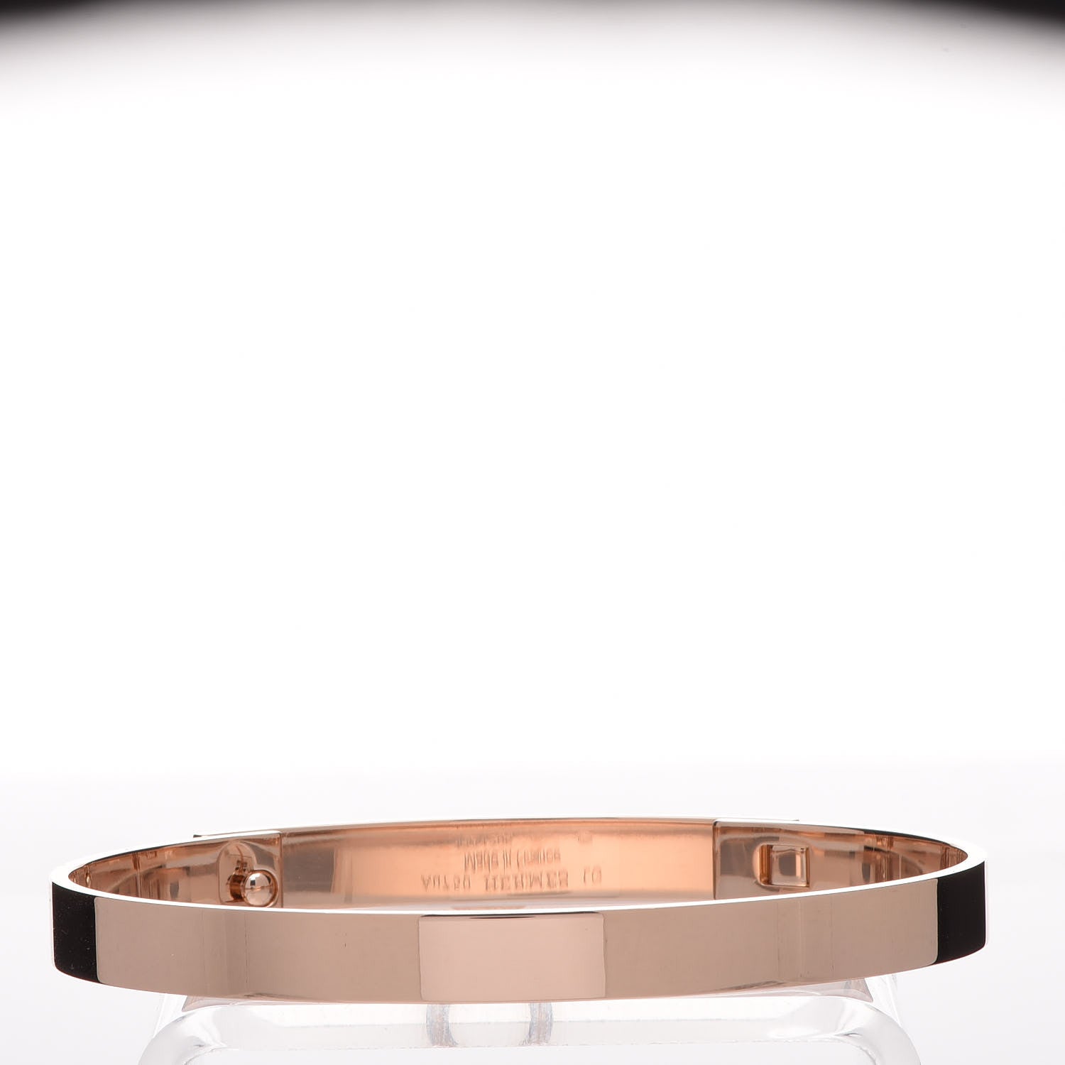 Hermes 18K Rose Gold PM Collier De Chien Bracelet LG 3 of 6