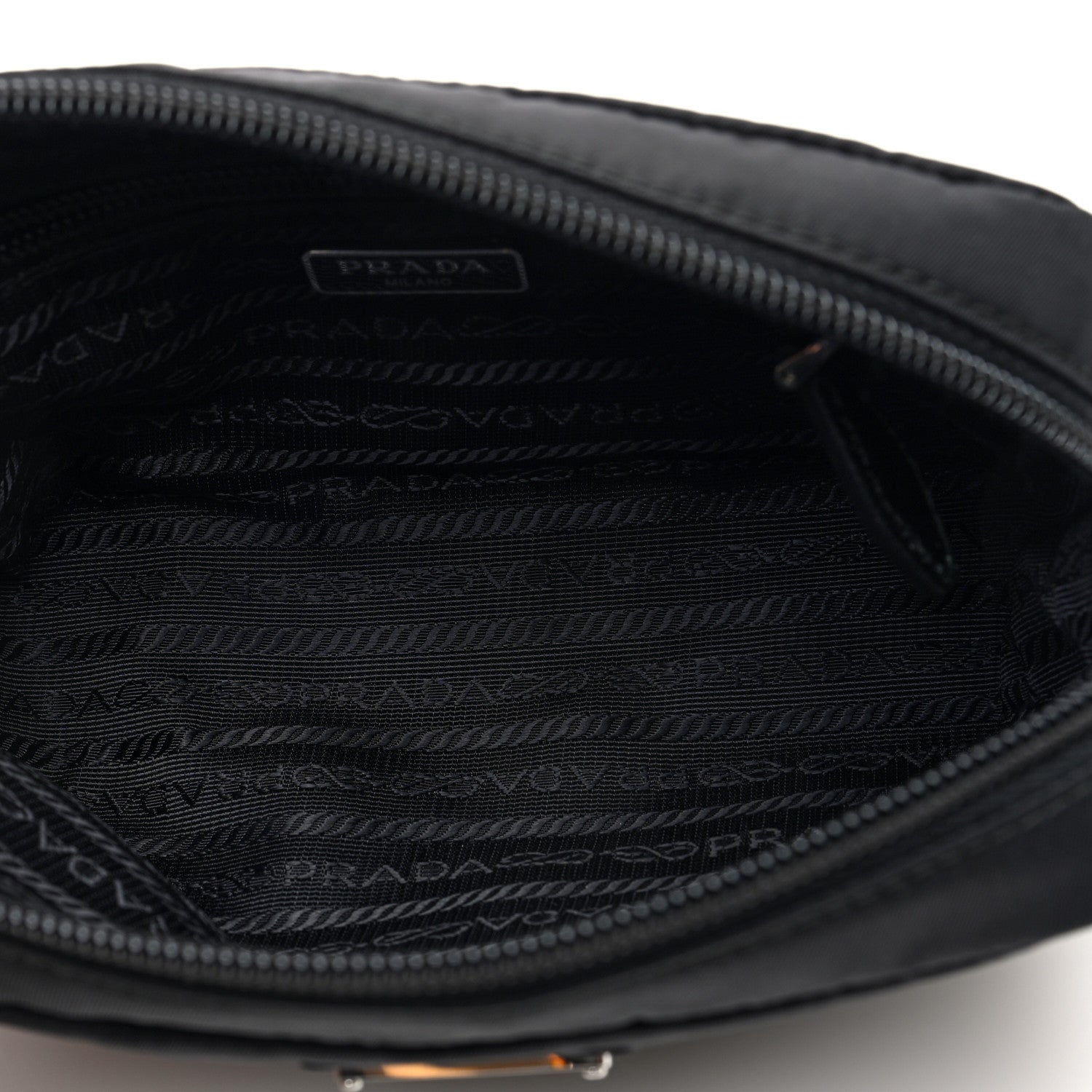 Prada Re-Nylon Vela Saffiano Wristlet Black 5 of 7