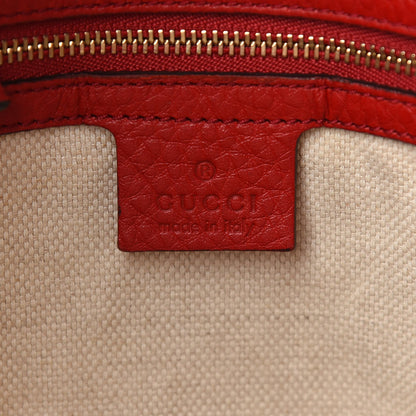 Gucci Pebbled Calfskin Medium Soho Shoulder Bag Red 6 of 14