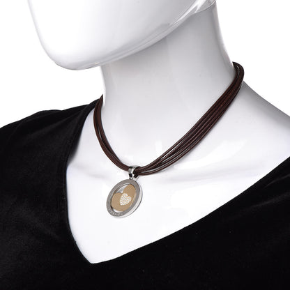 Bulgari Stainless Steel 18K Yellow Gold Diamond Tondo Heart Pendant Necklace 2 of 7
