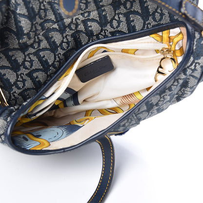 Christian Dior Monogram Saddle Bag Blue 5 of 10